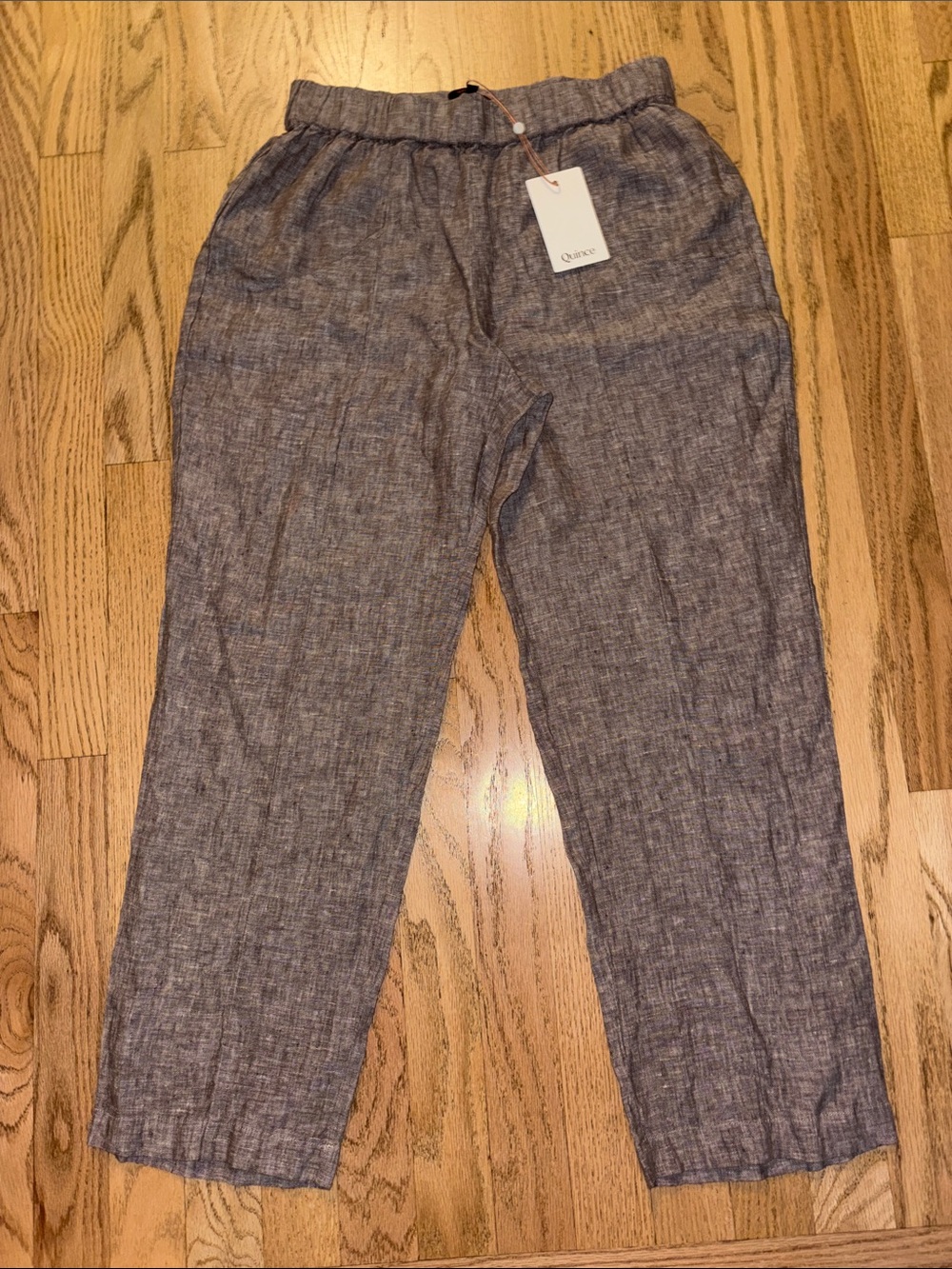 Quince Womens Relaxed Linen-Blend Pants